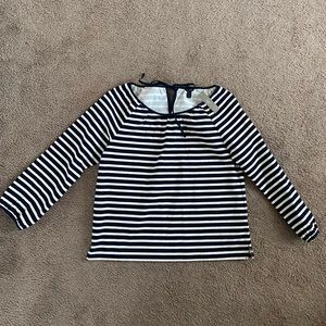NWT Long Sleeved Navy Striped J Crew Blouse Medium